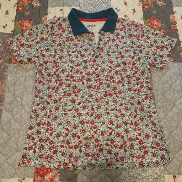 chic Tops - Chic Floral Polo